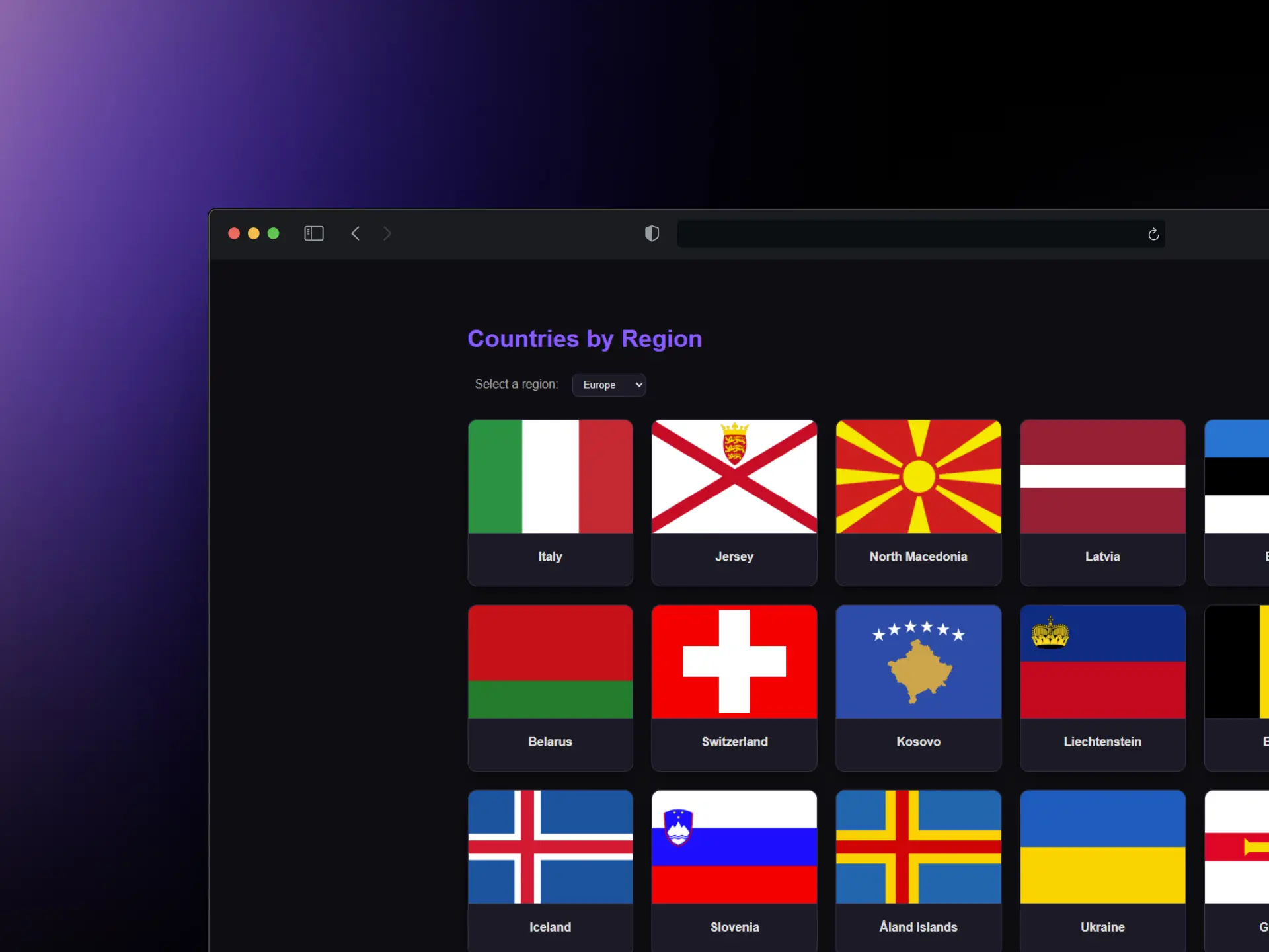 React Project - Country explorer